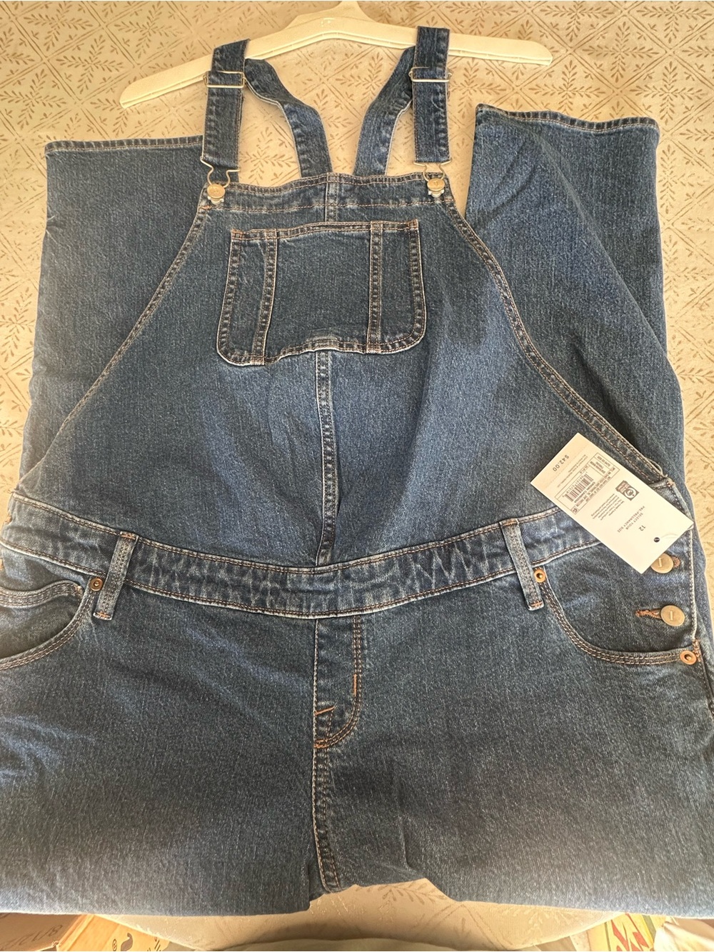 Ingrid & Isabel Blue Denim Overalls with Copper Hardware